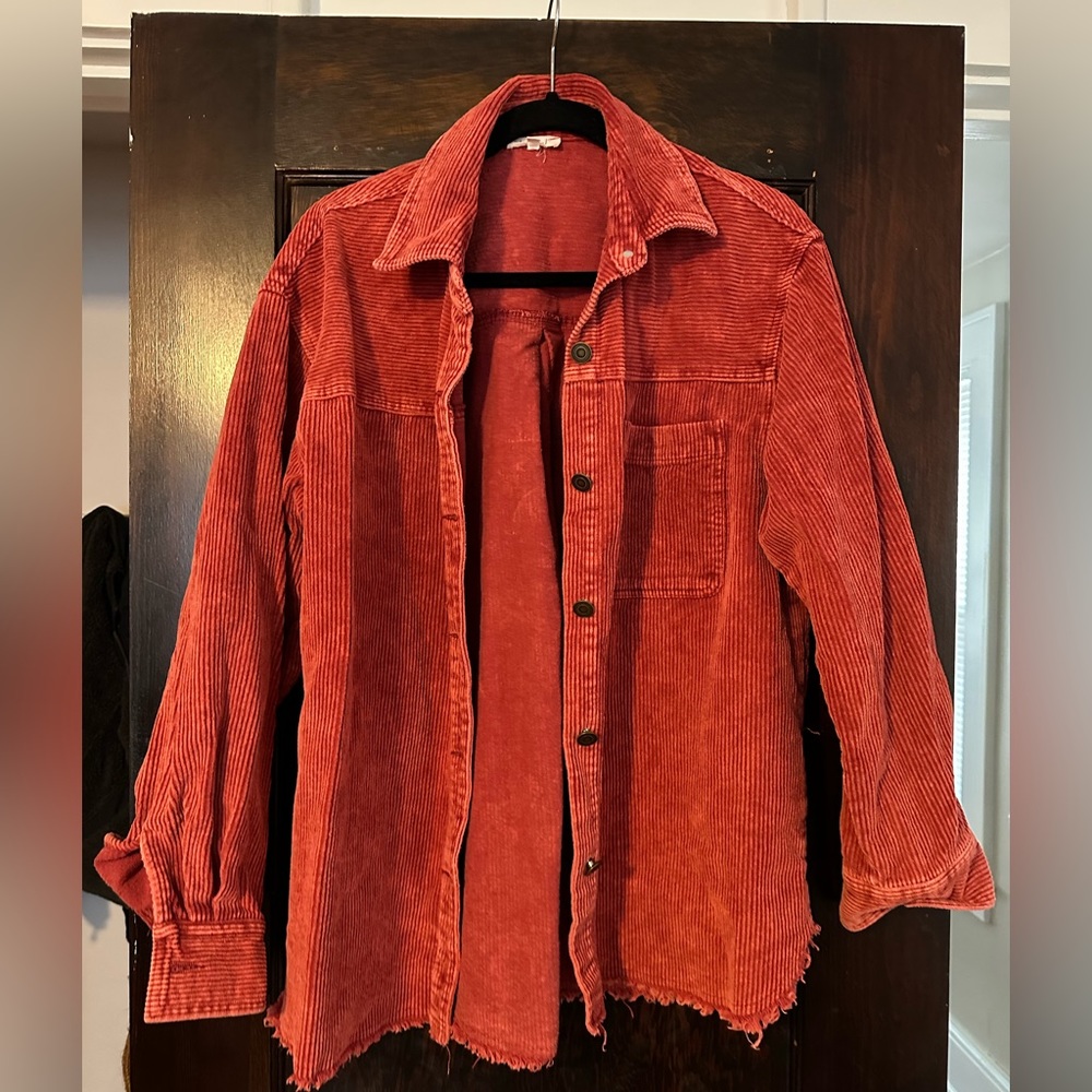 Red Corduroy Shacket